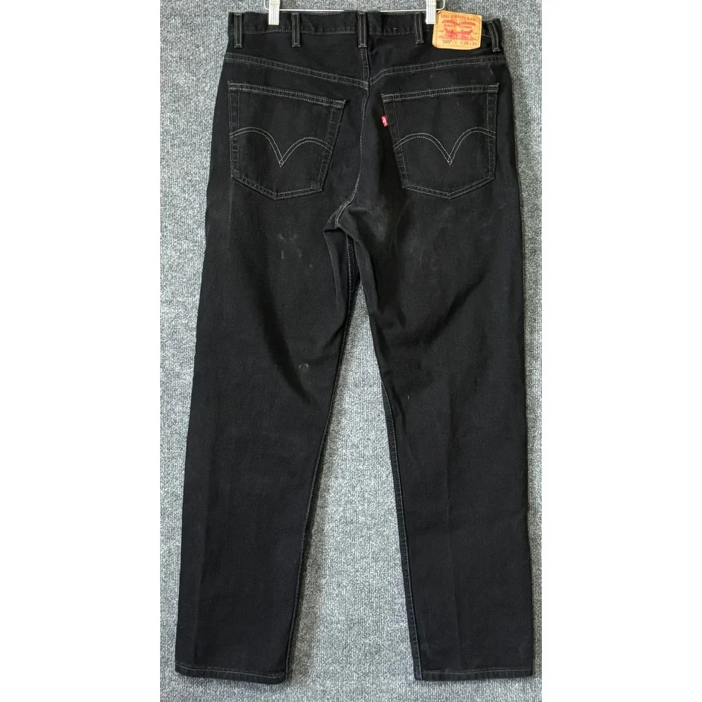 Levi's 505 Regular Fit Men's‎ 38x34 Black Denim Made in Canada